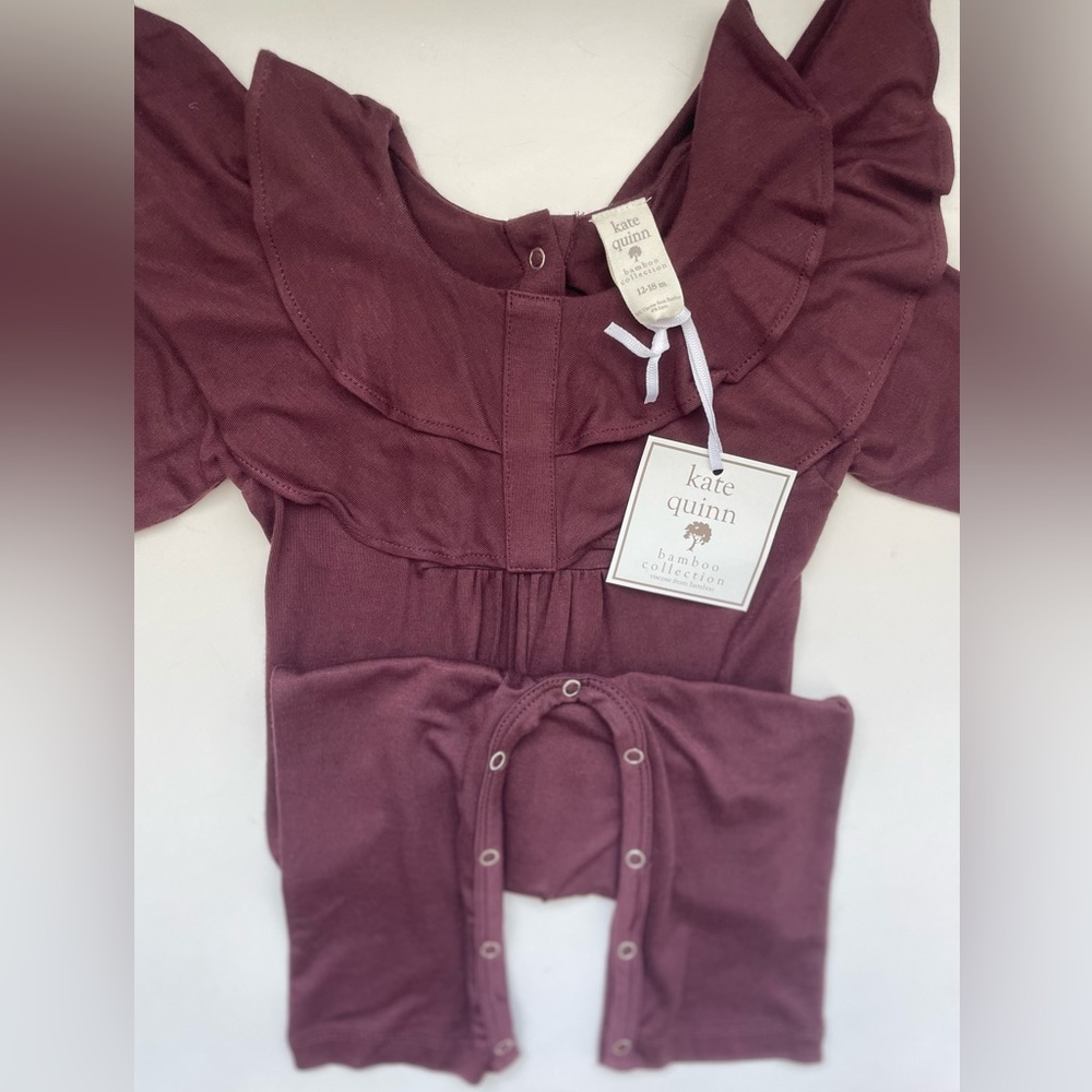 Kate Quinn Organic Bamboo Ruffle Jumpsuit Romper - Picture 3 of 5